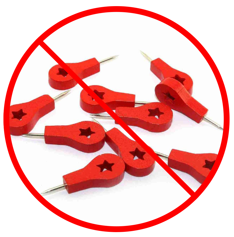 Without pins