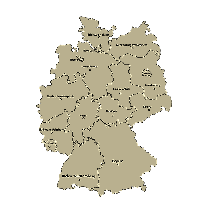 German county outlines and counties